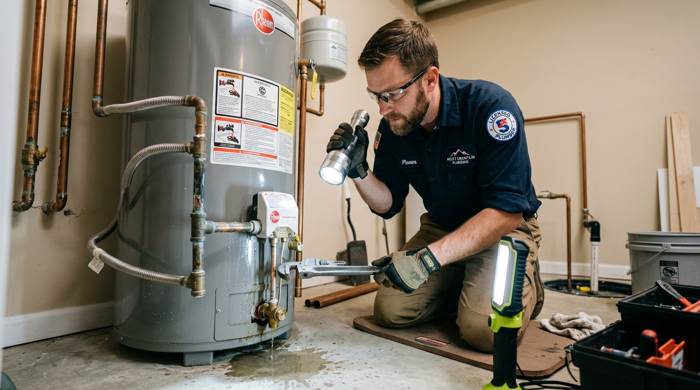 Emergency water heater repair service van dispatched in Brighton, CO